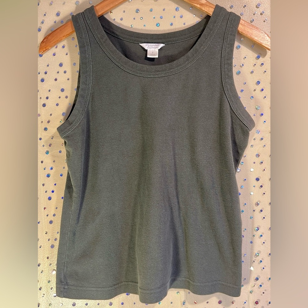 Christopher & Banks Olive Tank Top